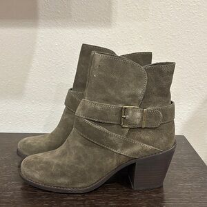 BCBGeneration Olive Suede Ankle Boots